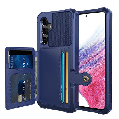 Slim Magnetic Leather Wallet Case for A Series Smartphones-Portemonnees-NaLani