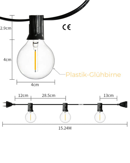Waterproof LED fairy lights for garden and veranda 150m NALANI