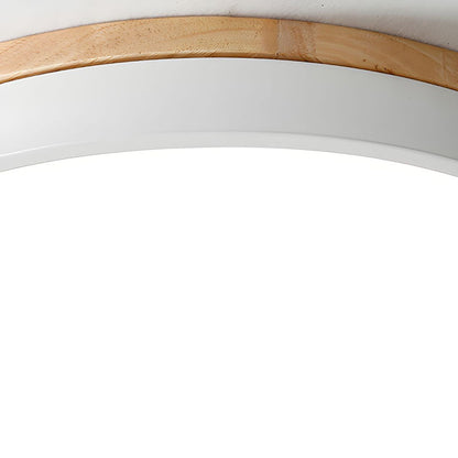Wooden Round Shape Flush Ceiling Lights For Living Room NALANI