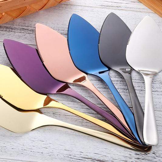 Colorfully Plated Cake Knife for Elegant Desserts Now NALANI