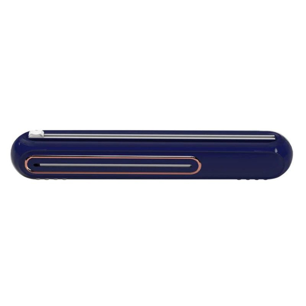 Compact Magnetic Cling Film Dispenser With Built In Cutter Blue NALANI
