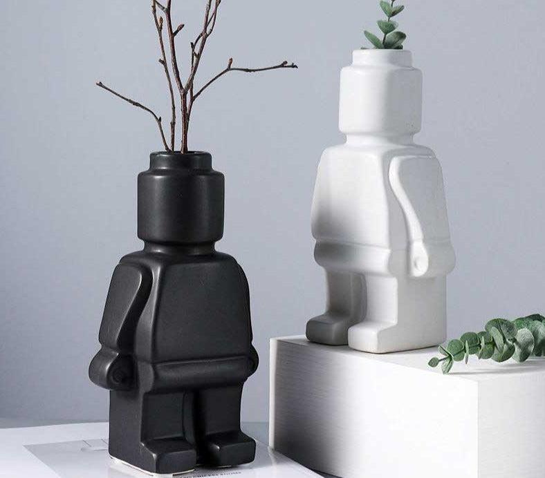 VivArt | Lego Body Vase for Unique Home Decor and Plant Display Small: 20 x 11.5 x 6.5 cm NALANI