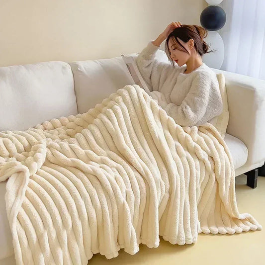 Plush Blanket Luxury Warmth Bedspread Sofa Throw Cozy NALANI