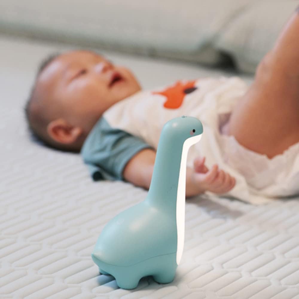 Soft Silicone Dinosaur Night Light For Kids Gentle Glow Blue NALANI