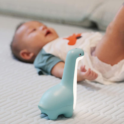 Soft Silicone Dinosaur Night Light For Kids Gentle Glow Blue NALANI