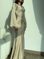 Women’s Long Sleeve Dress | Maxi With Clean Lines And Sleek Silhouette For Day To Night Wear, Effortless Maxi