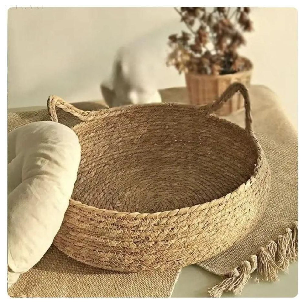 Ultra Soft Plush Cat Bed Nest Round Cozy Hideaway For Cats NALANI
