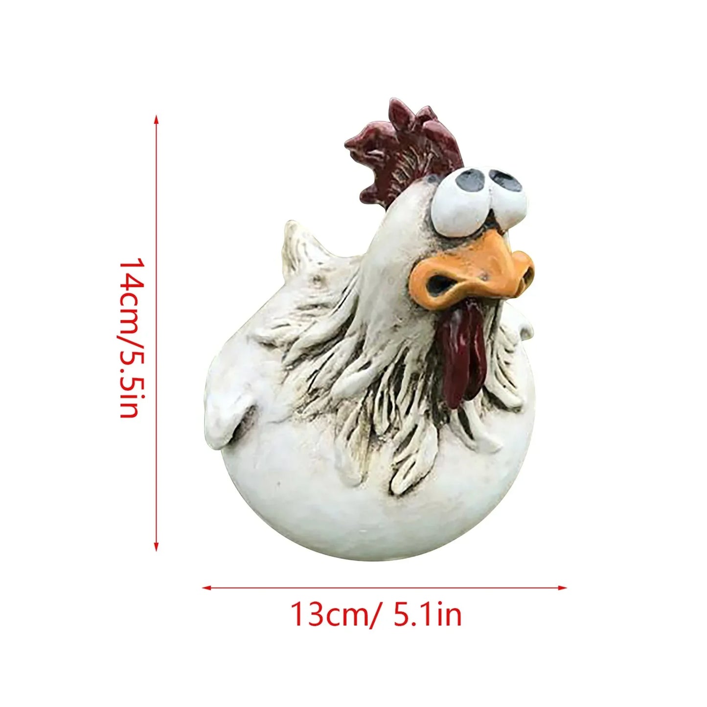 Funny Chicken Fence Decor Resin Garden Sculpture for Home Decoration NaLani