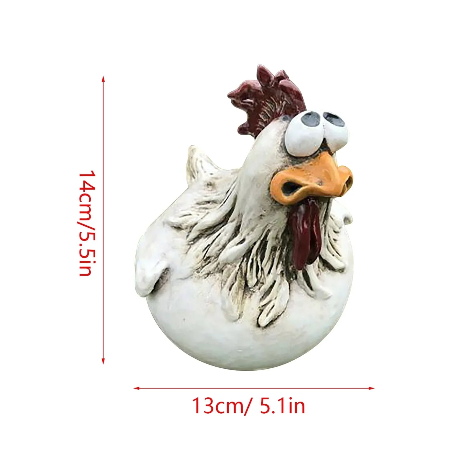 Funny Chicken Fence Decor Resin Garden Sculpture for Home Decoration NaLani