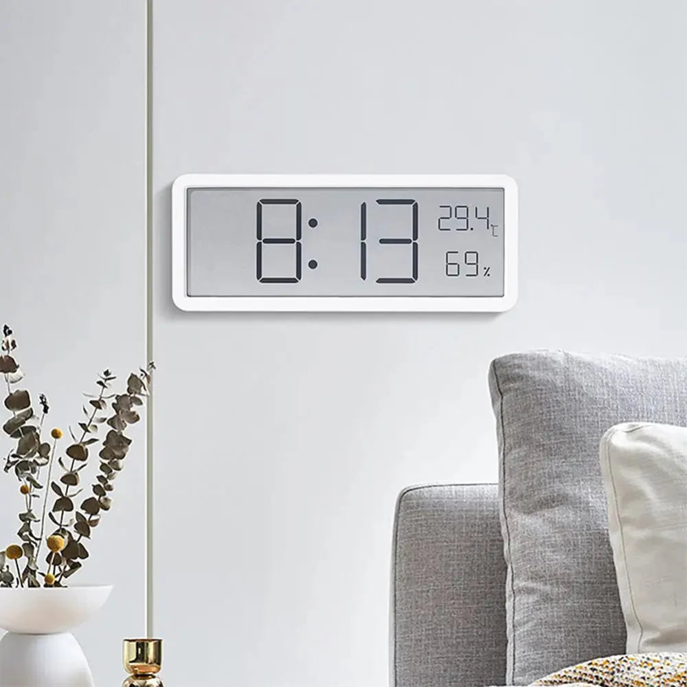 Digital LED Wall Clock With Temperature And Humidity NALANI