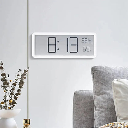 Digital LED Wall Clock With Temperature And Humidity NALANI
