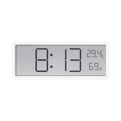 Digital LED Wall Clock With Temperature And Humidity White NALANI