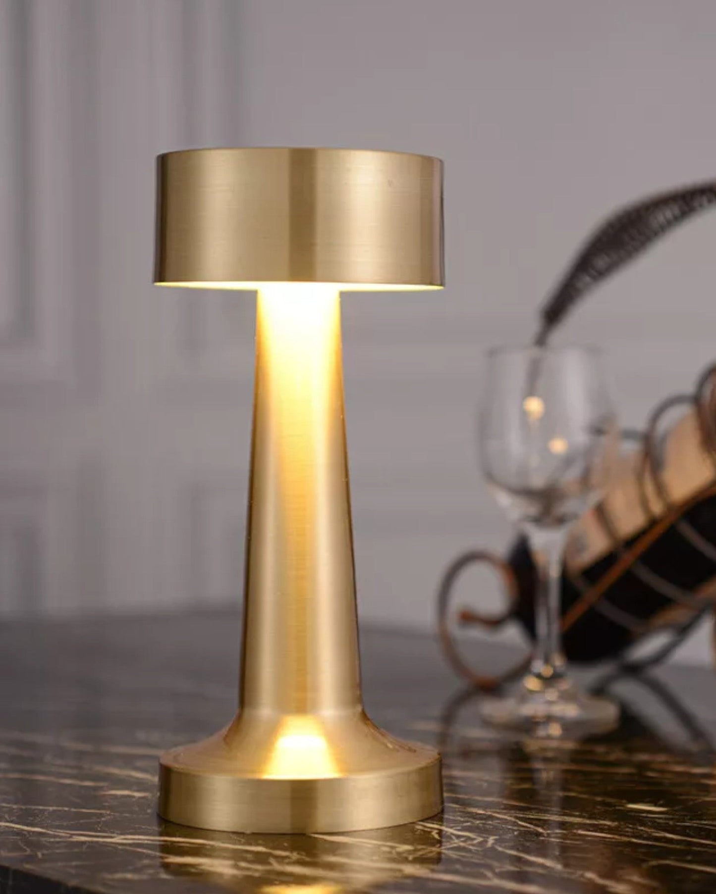 LED Table Lamp - Gold - Dimmable - Touch Switch - Modern Design NaLani