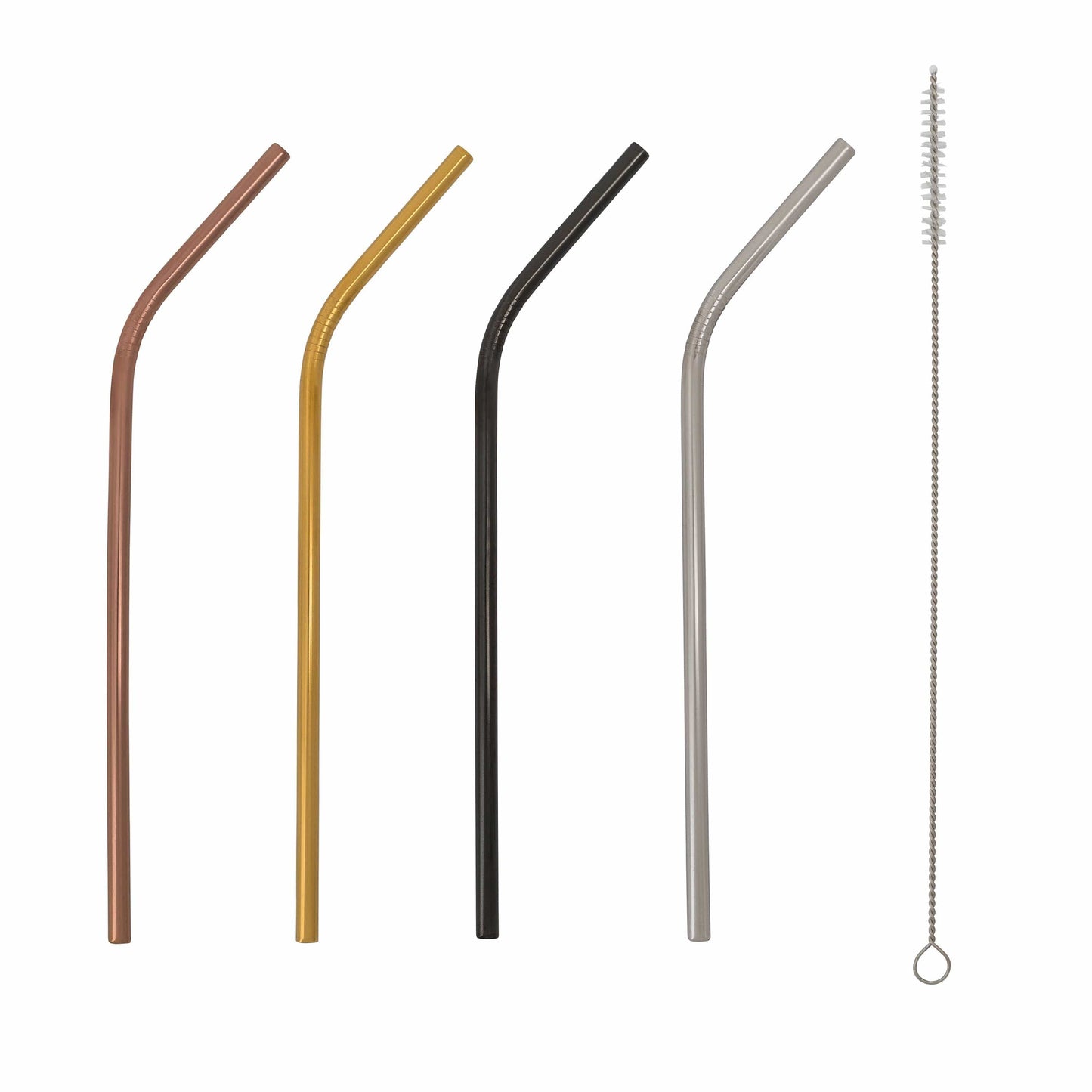 Eco Friendly Matte Metal Straws Set Reusable Kitchen Mix NALANI