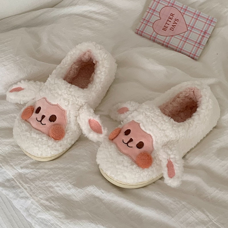 Fluffy Animal Slippers For Home All Ages Non Slip Sole NALANI