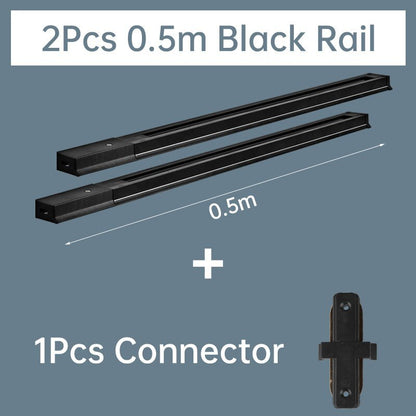 Arvesso | Surface Mounted Customizable LED Spotlights for Any Space 2pcs 0.5m Black Rail Black Rail NALANI