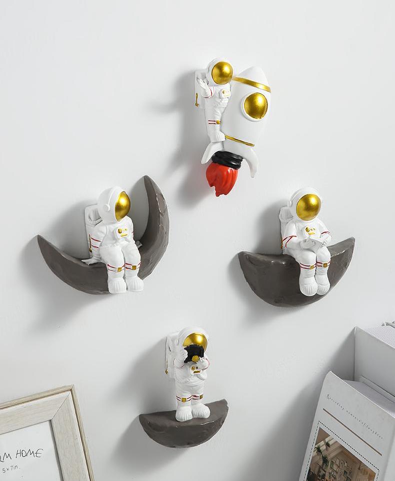 Astronaut On Moon Decorative Art Piece Unique Home Accent NaLani
