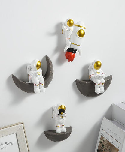 Astronaut On Moon Decorative Art Piece Unique Home Accent NaLani