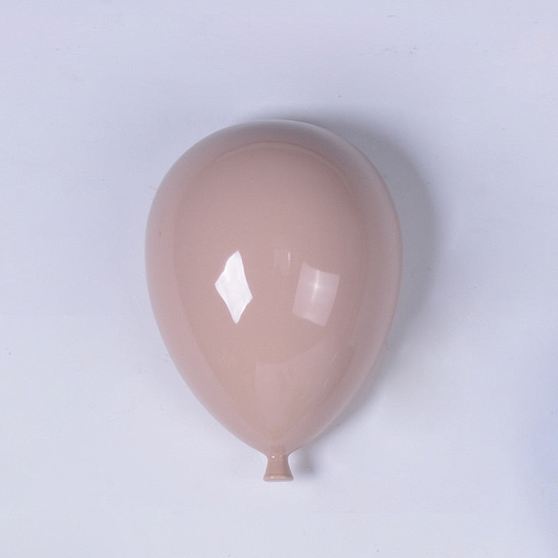 Ceramic Balloon Wall Decor for Whimsical Home Elegance Pink 20.5x15x9cm Ceramics NALANI