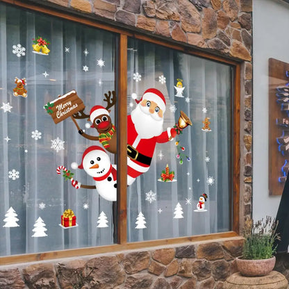 Christmas Wall Window Stickers For Home Decor Xmas Ornaments 2025
