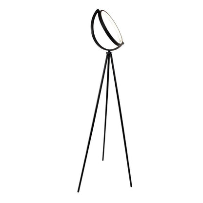 Halo Floor Lamp - Modern LED Lighting, Slim Design, Black Finish NALANI