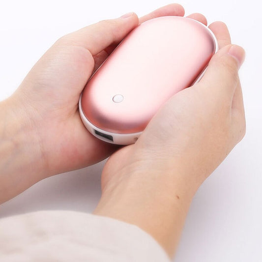 Rechargeable Hand Warmers With Built In Power Bank Rose Gold 2 (For each pocket) NALANI