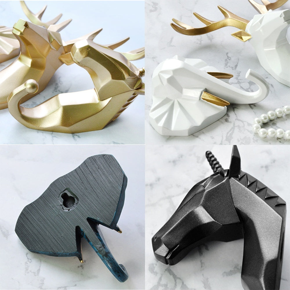 Geometric Wildlife Wall Hook for Unique Home Decor and Gifts NaLani
