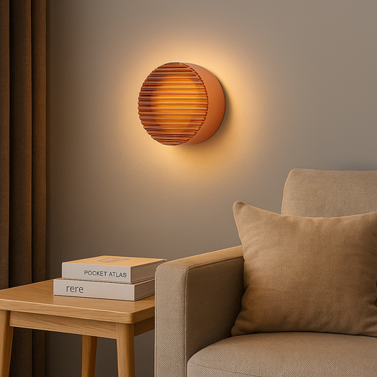 Modern Round LED Wall Light for Elegant Home Decor Orange NaLani