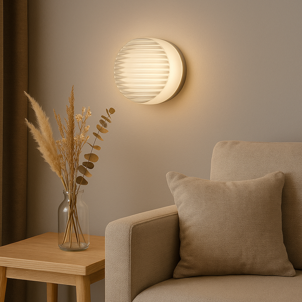 Modern Round LED Wall Light for Elegant Home Decor White NaLani