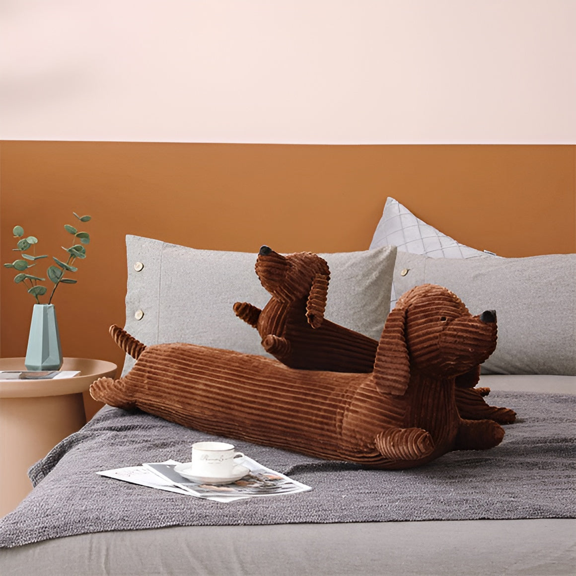 Ergonomic Dachshund Plush Pillow for Maximum Comfort L (110cm) NALANI