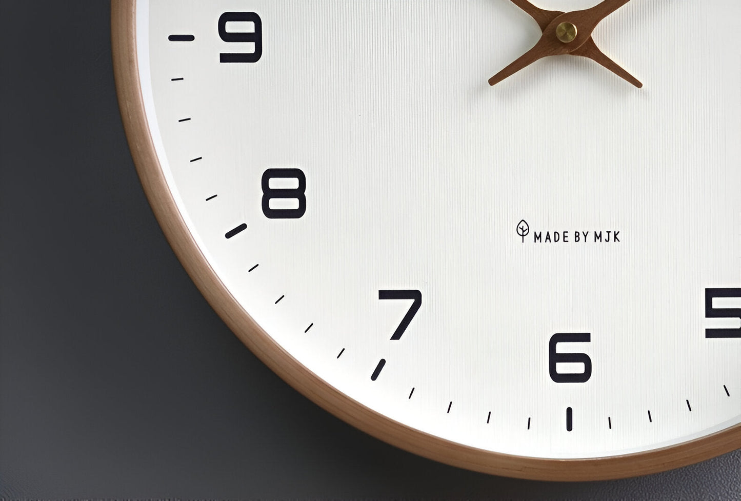 Scandinavian Round Wooden Wall Clock with Minimalist Design NALANI