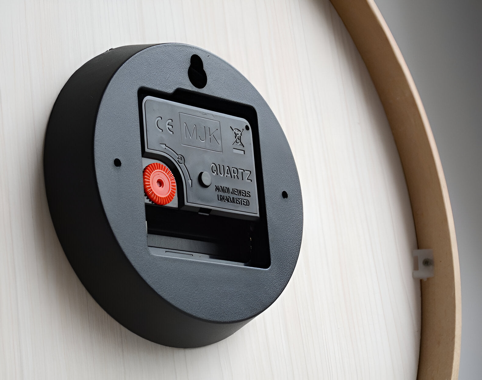 Scandinavian Round Wooden Wall Clock with Minimalist Design NALANI