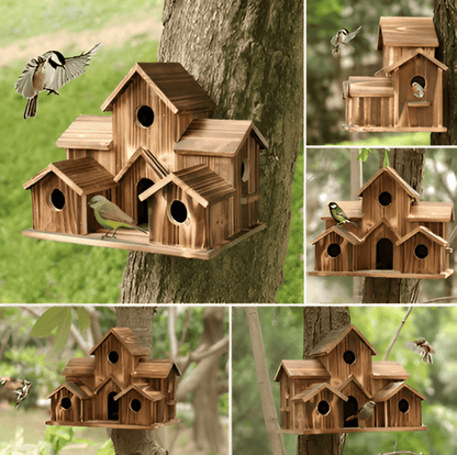Hanging Wooden Birdhouse Outdoor Garden Weatherproof NALANI