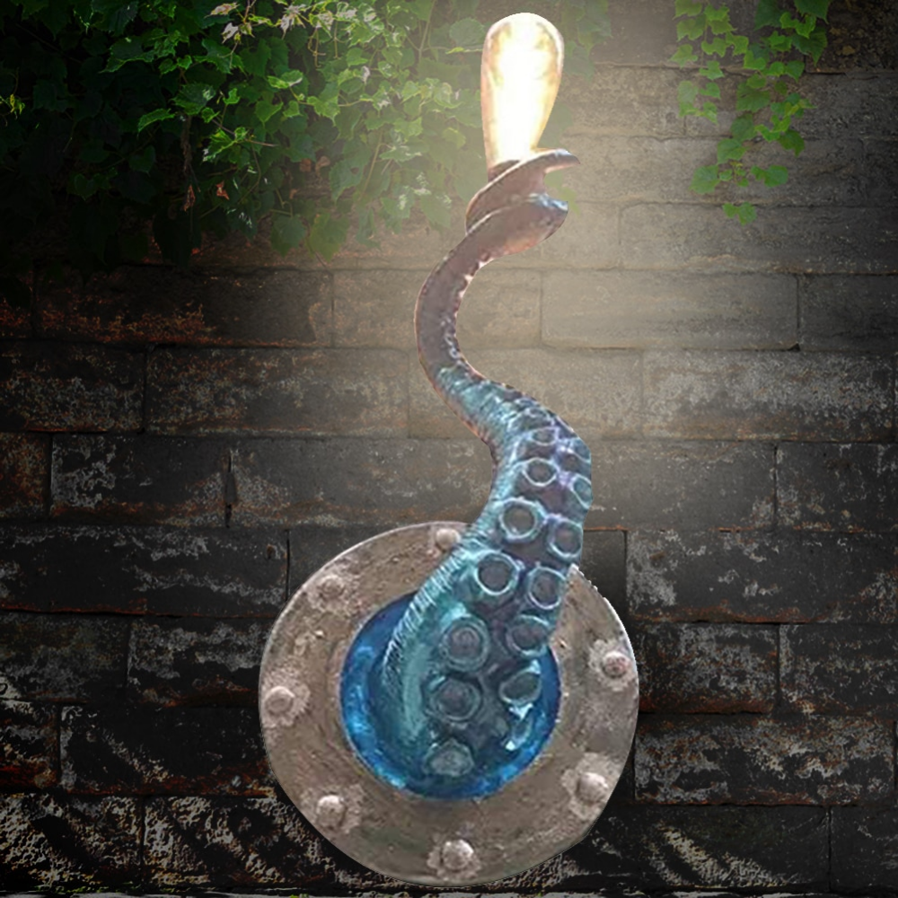 Octopus Tentacle Wall Lamp Sculpture Ocean Glow Light Purple NALANI