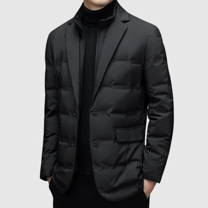 Winter Down Jacket With Streamlined Fit And Comfort