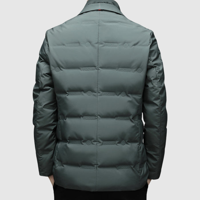 Winter Down Jacket With Streamlined Fit And Comfort