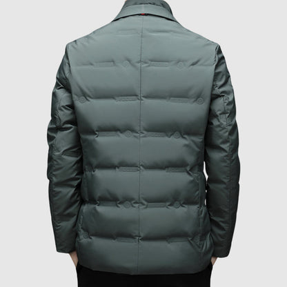 Winter Down Jacket With Streamlined Fit And Comfort