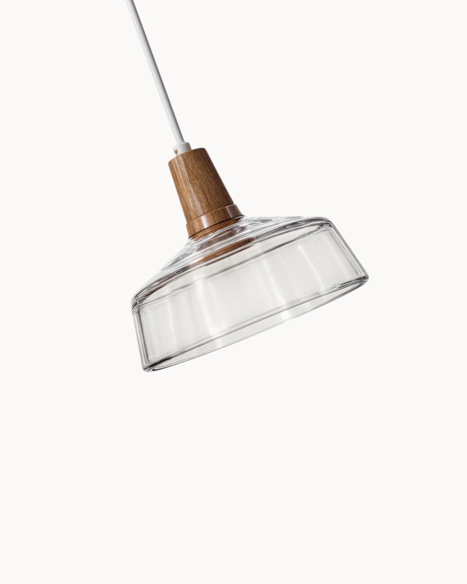 Navetti | Loft lamp - Modern Nordic glass lamps with wooden base, E27 NALANI