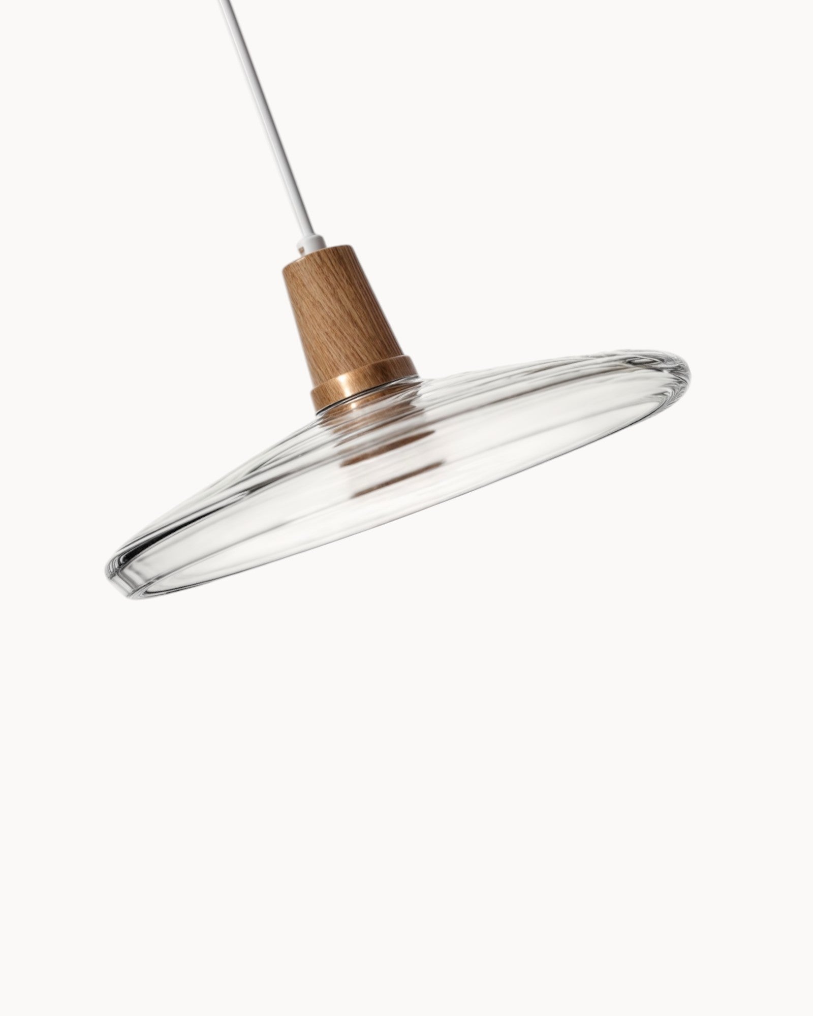 Navetti | Loft lamp - Modern Nordic glass lamps with wooden base, E27 NALANI