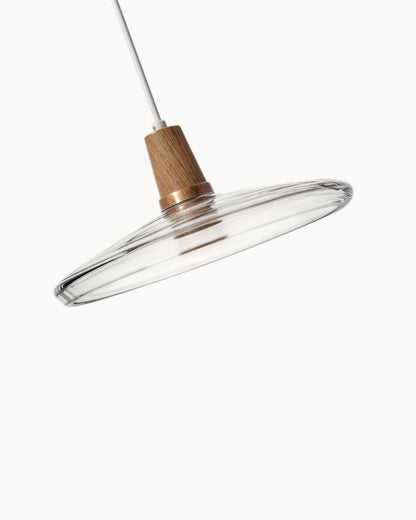 Navetti | Loft lamp - Modern Nordic glass lamps with wooden base, E27 NALANI
