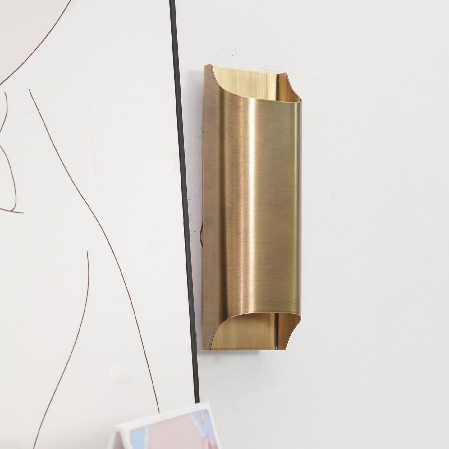 Brass Wall Lamp With Vintage Finish And Oil Coating NALANI