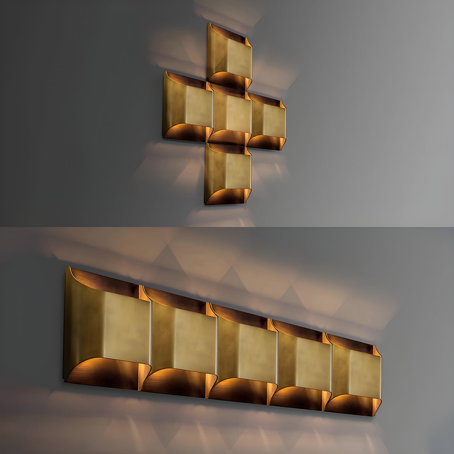 Brass Wall Lamp With Vintage Finish And Oil Coating NALANI