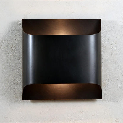 Brass Wall Lamp With Vintage Finish And Oil Coating ∅ 9.8″ x H 9.8″ Dia 25cm x H 25cm (E14 Bulb) Matte Black NALANI