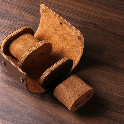 Leather Watch Case Organizer for Timepieces and Accessories NALANI