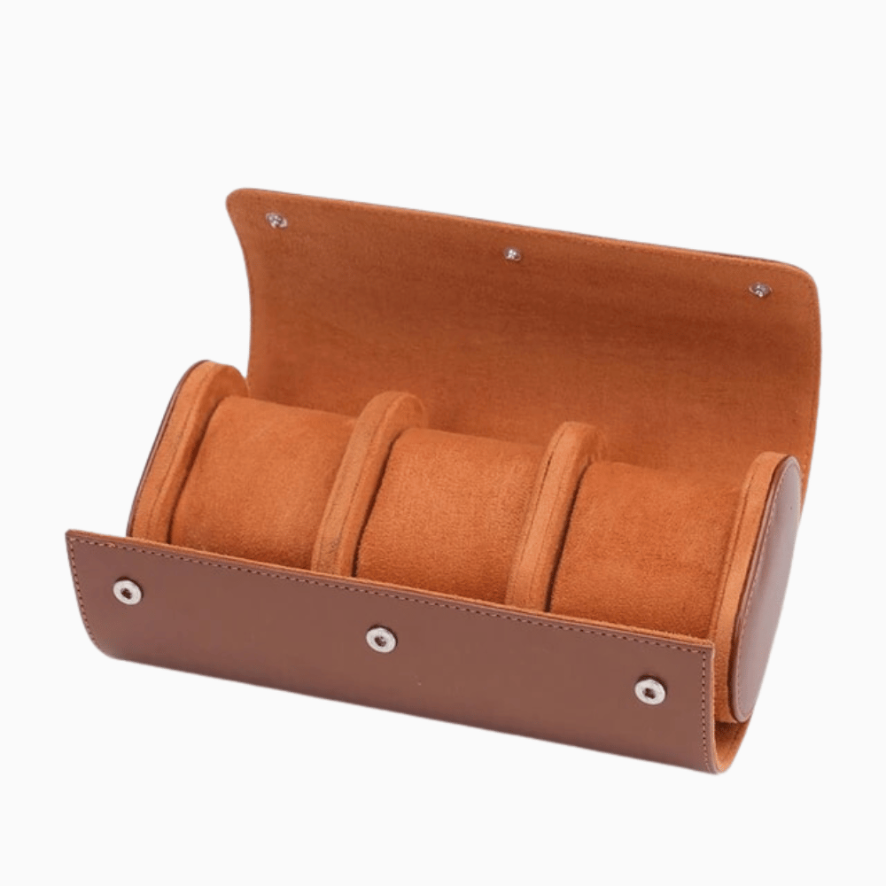Leather Watch Case Organizer for Timepieces and Accessories NALANI