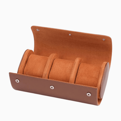 Leather Watch Case Organizer for Timepieces and Accessories NALANI