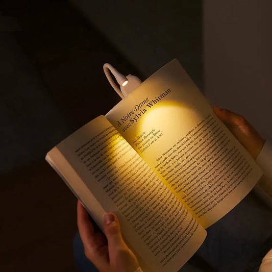 Lucento - USB rechargeable Mini Clip Book Read Lamp NALANI
