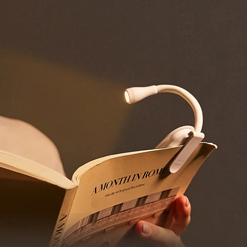 Lucento - USB rechargeable Mini Clip Book Read Lamp NALANI