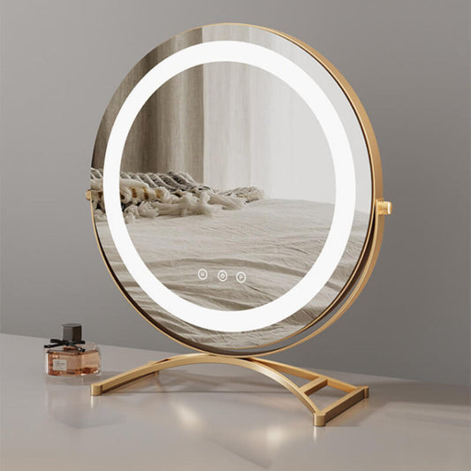 Lucento - Led Makeup Mirror With Touch Control And Three Light Tones Gold NALANI