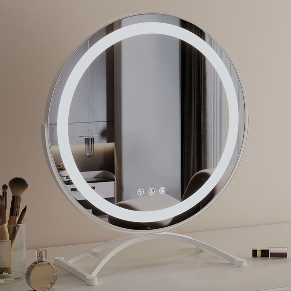 Lucento - Led Makeup Mirror With Touch Control And Three Light Tones White NALANI